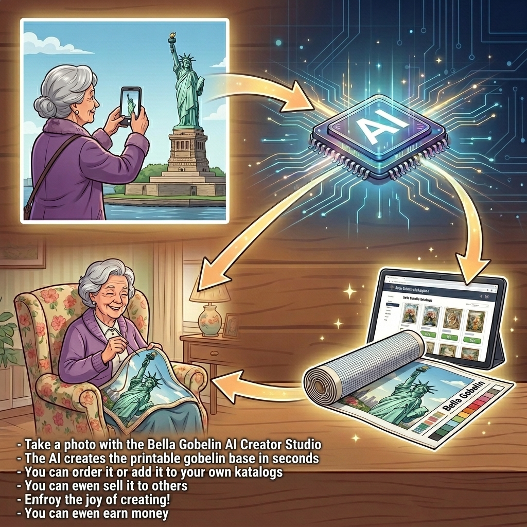 Take a photo with the Gobelin Shop AI Creator Studio