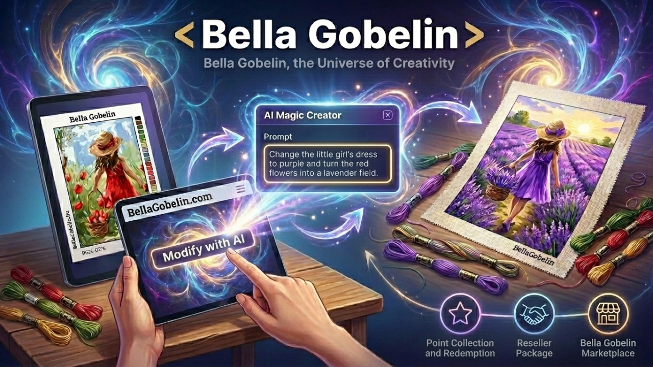 AI Magic Needlepoint Catalog Creator – Gobelin Shop