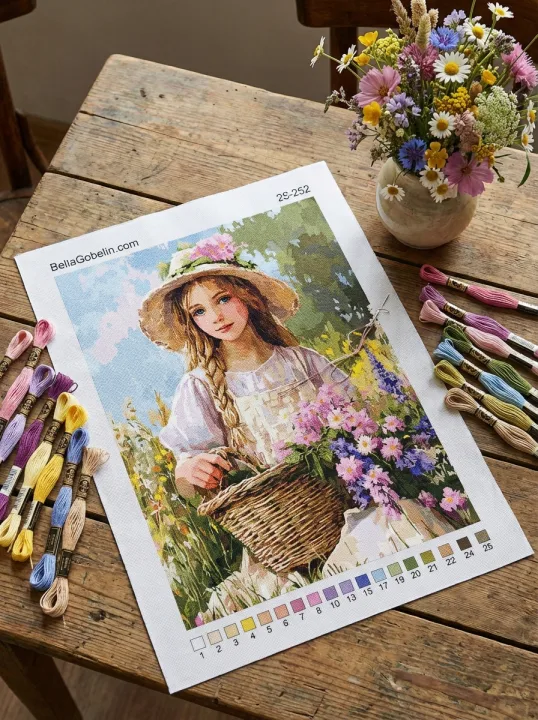The flower-picking girl – 25-252