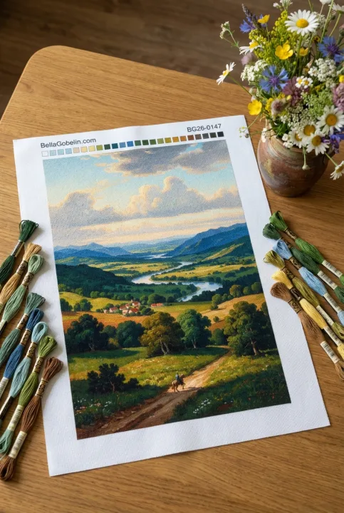 Idyllic landscape with a river