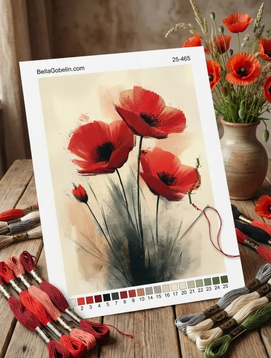 Poppies painting – 25-465