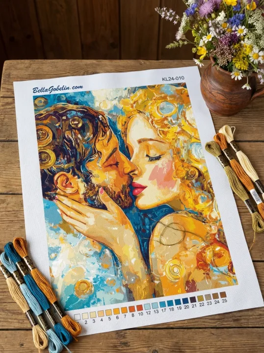 Klimt style: The Kiss - variations - KL24-010