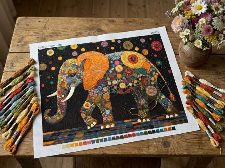 Elephant in Klimt style – 25-111