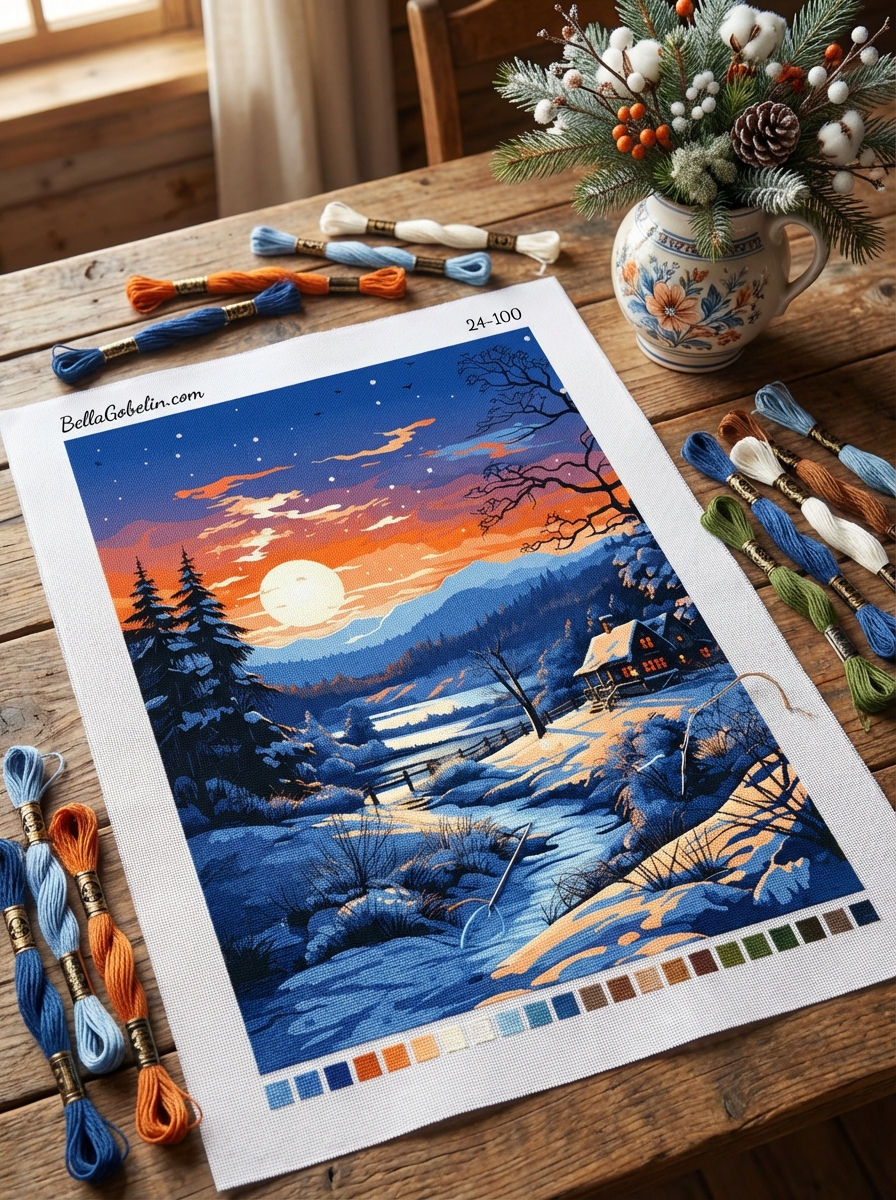 Full moon winter ambiance
