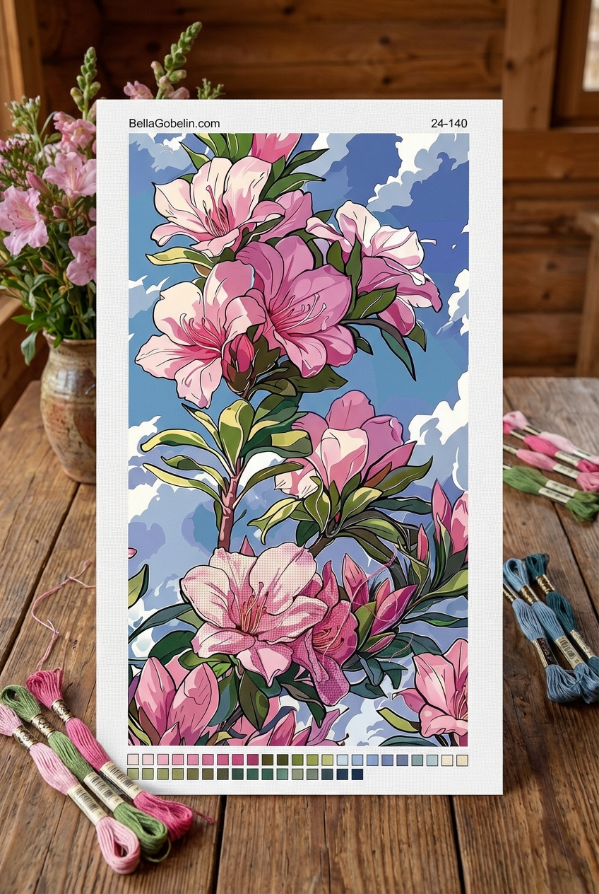 Blooming Japanese Cherry Tree