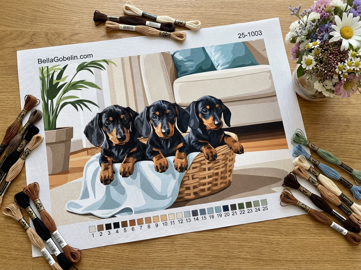 Taxi dogs in a basket