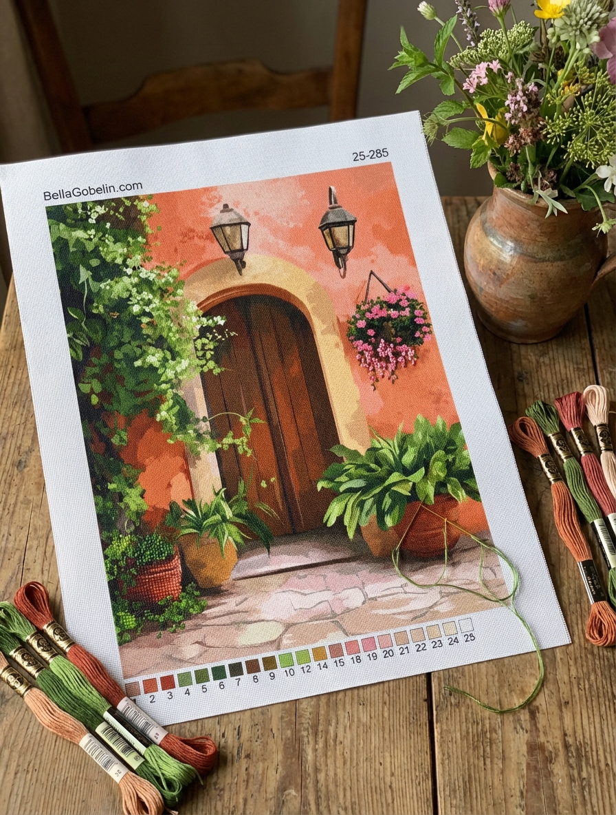 Gateway with flowers