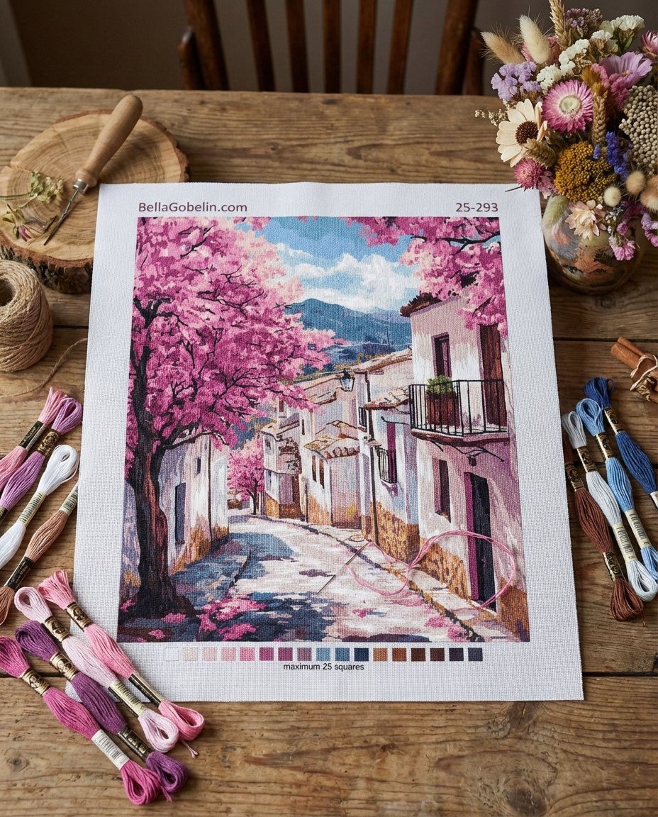 Flowered Mediterranean Streets Series