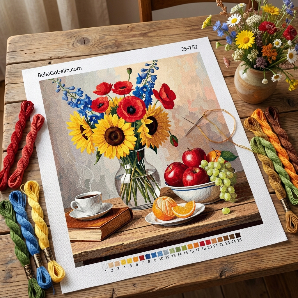 Still life with coffee (gobel tapestry)