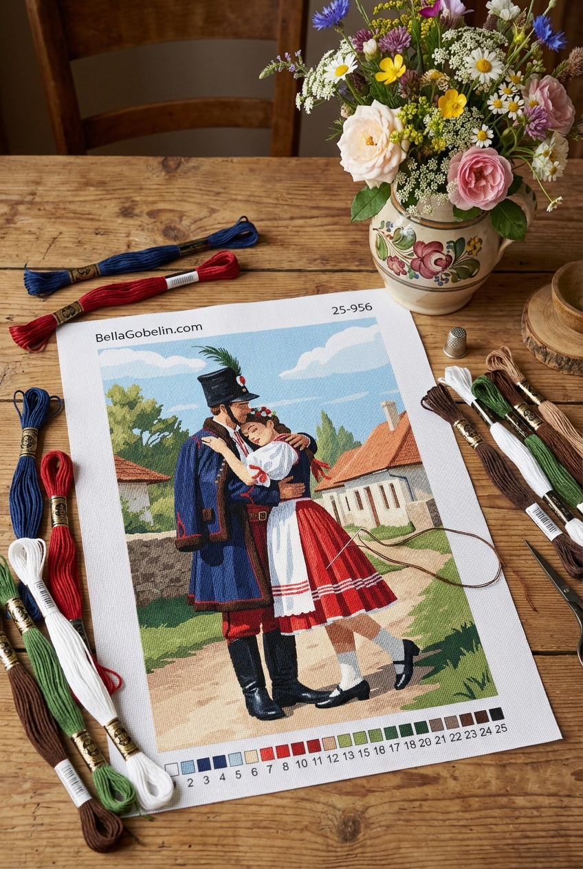 Hungarian Hussar and his beloved