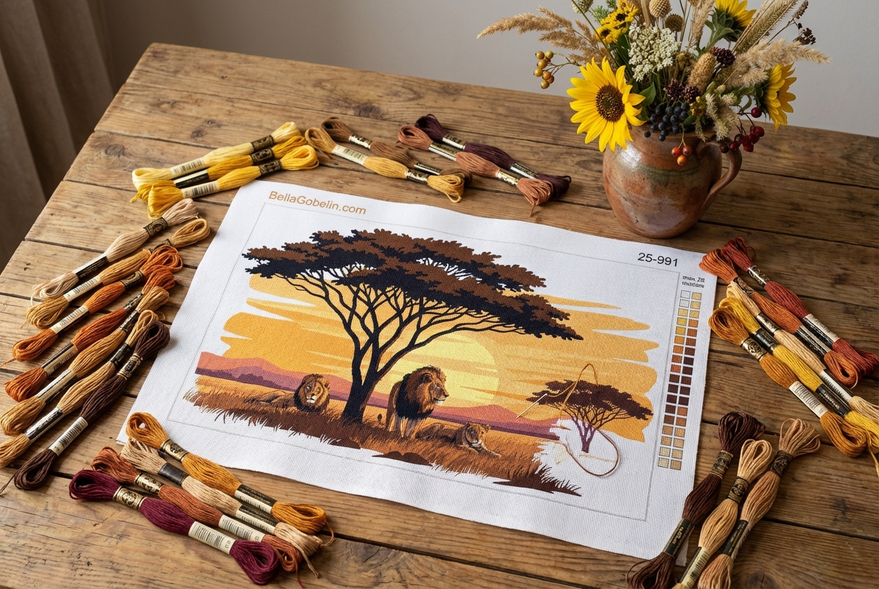 Lions on the savannah