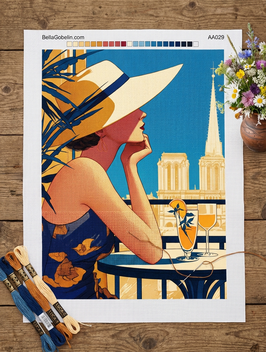Lady with a cocktail hat