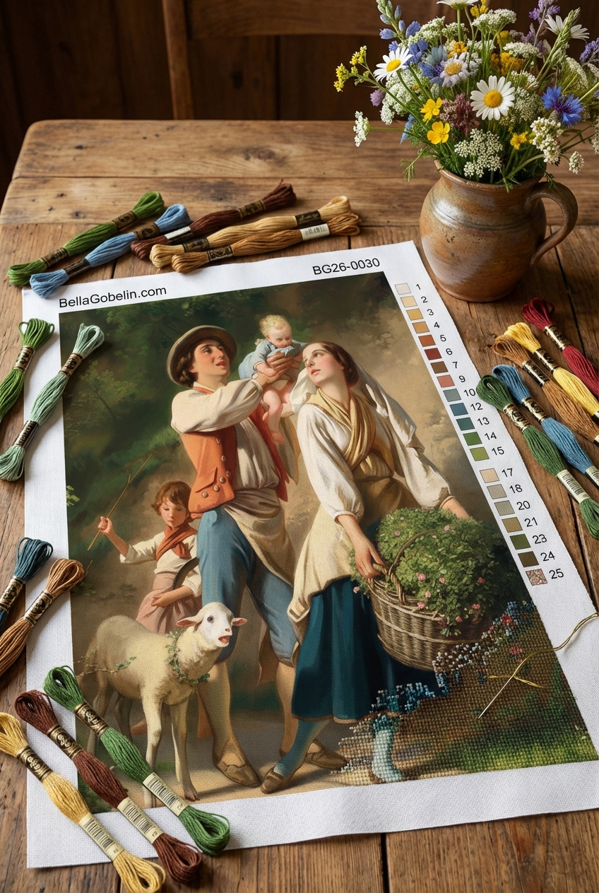 Benjamin Vautier - A Young Family replica