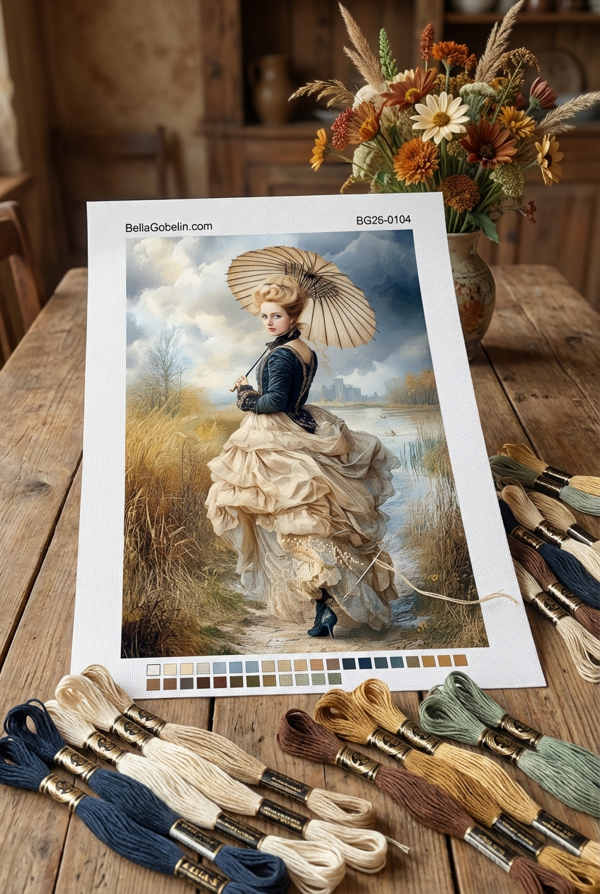 Elegant lady with a parasol