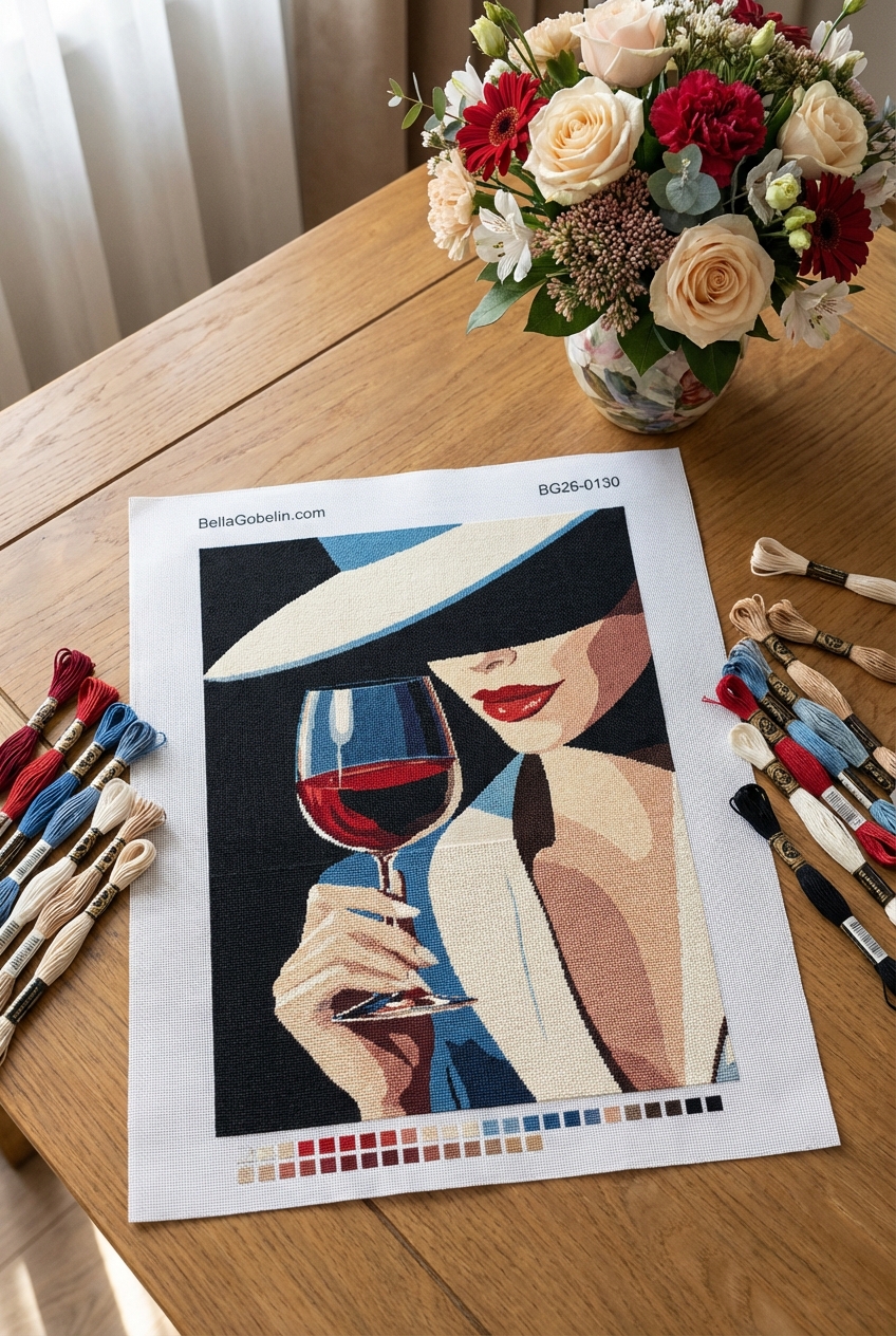 Woman with a wine glass