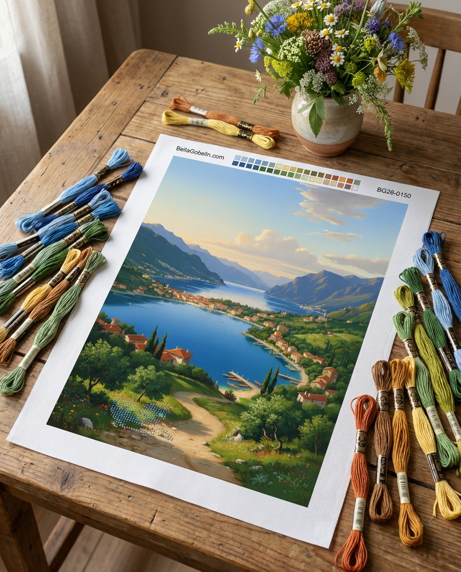 Italian lakeside landscape