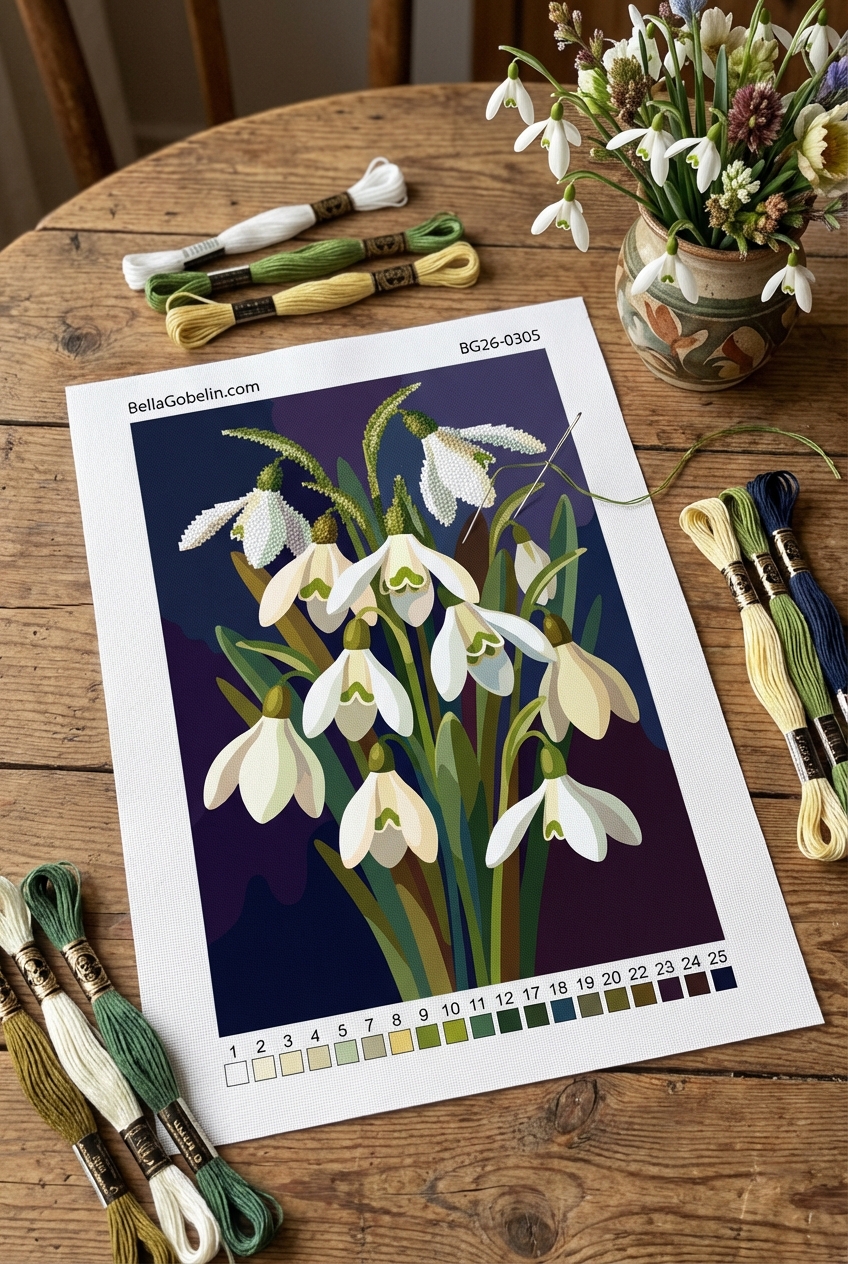 Snowdrops in a modern style