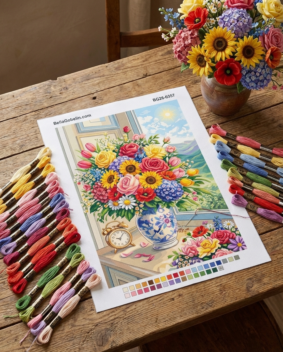 Colorful bouquet still life