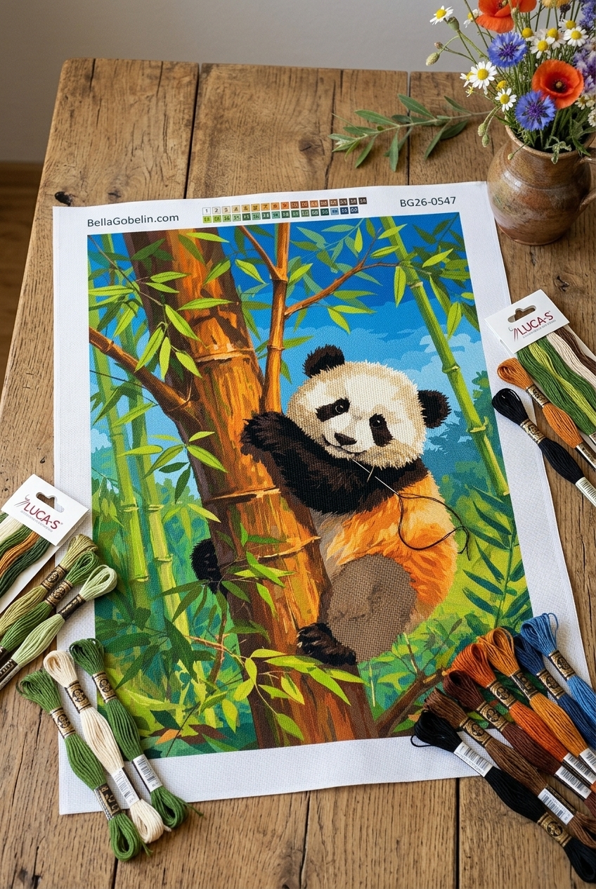 Panda in the bamboo forest