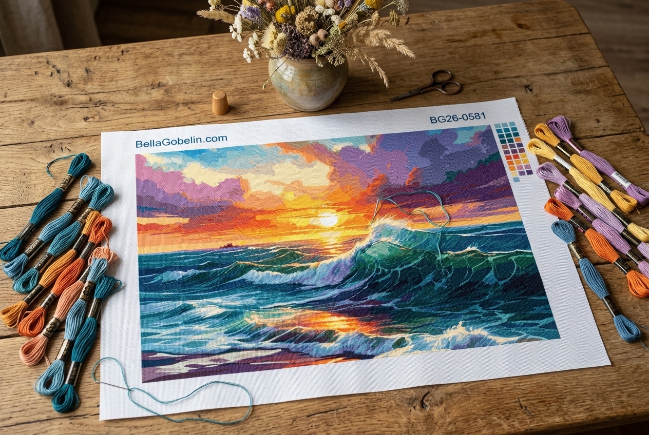 Sunset on the sea
