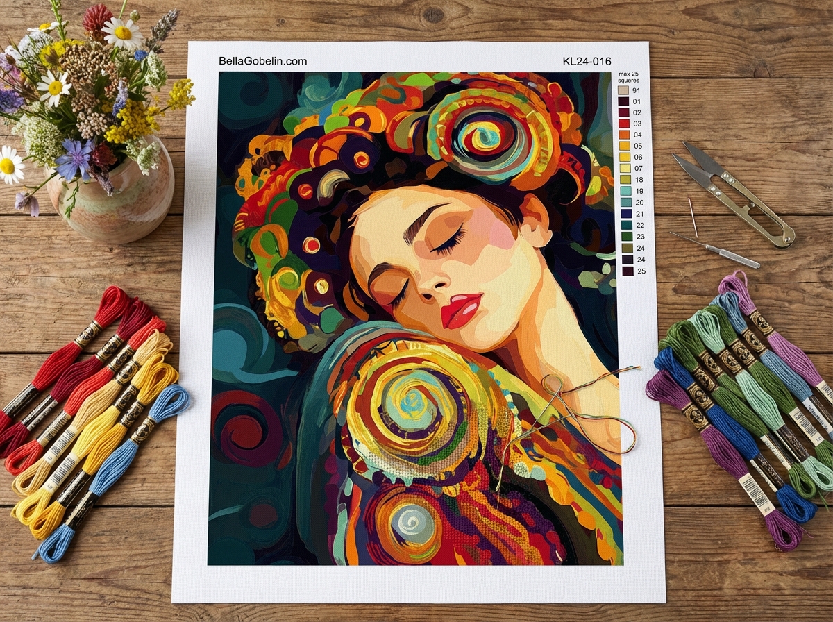 Klimt style: Resting