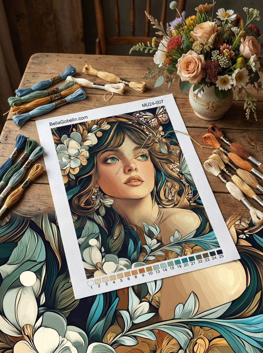 Mucha style: The longing woman