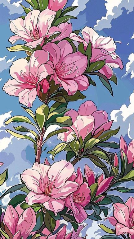 Virágzó japán cseresznyefa