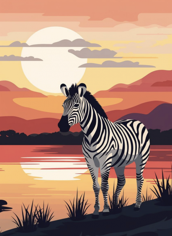 Zebra portré