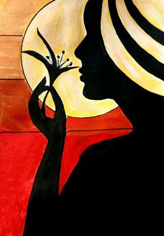 Afrikai stílusú hölgy portré