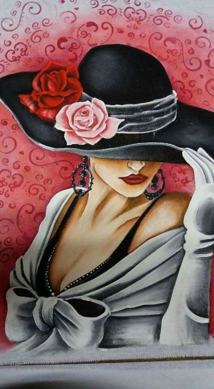 A real woman in a hat