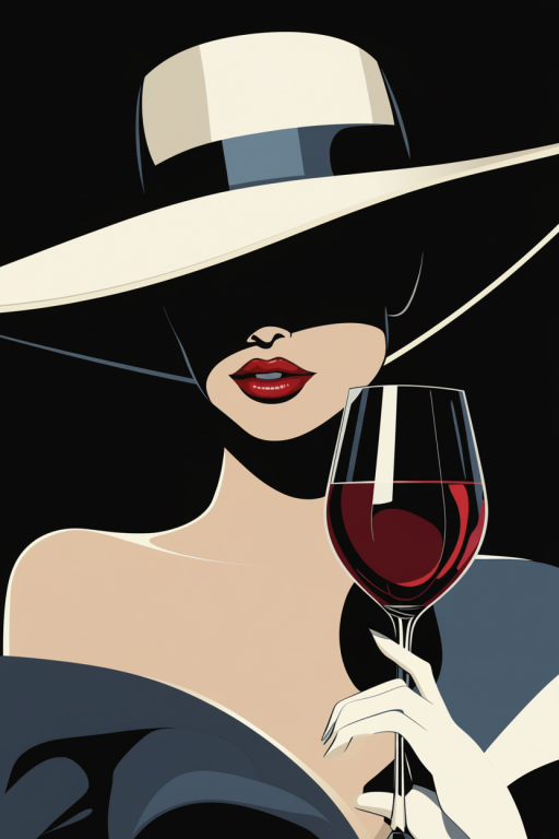 Elegáns nő borospohárral