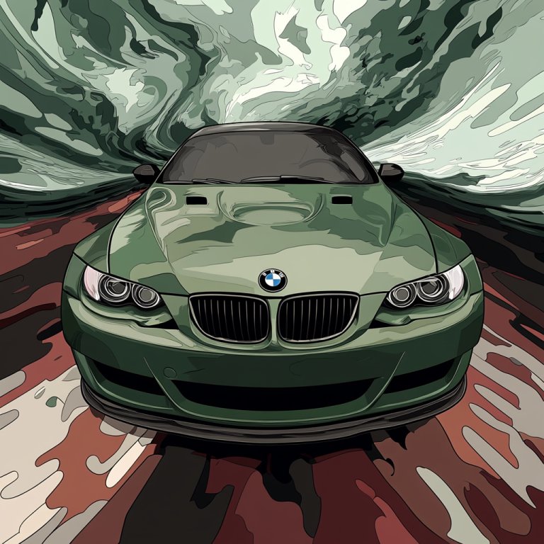 Car portrait: the green BMW