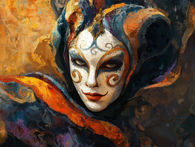 Carnival portrait painting