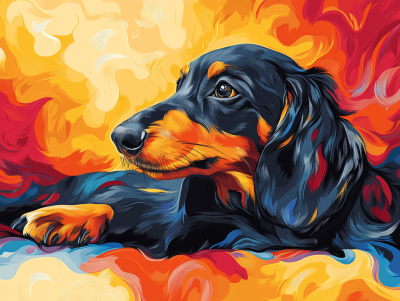 Dachshund portrait, dachshund dog
