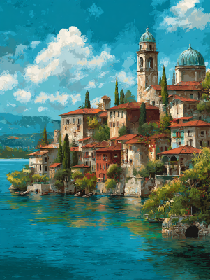 picturesque Italian small town