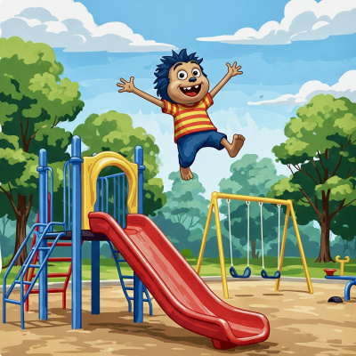 Hedgehog is the troublemaker of the playground.