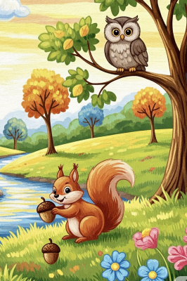 The squirrel and the owl