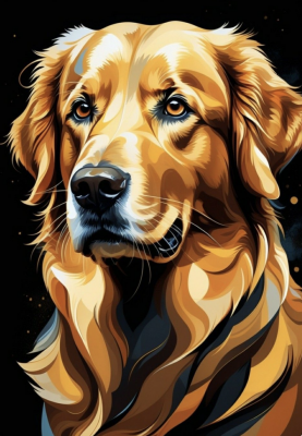 Retriever dog portrait