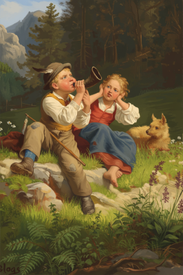 Wilhelm Blass - Alpine Scene Needlepoint Replica