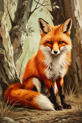 Fox in the forest