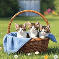 Cats in a basket