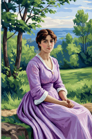 A modern woman wearing a Lilla dress