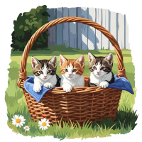 Cats in a basket