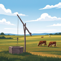 Traditional Well with Oxen