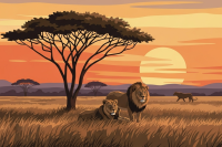 Lion Family - The Rulers of the Savanna