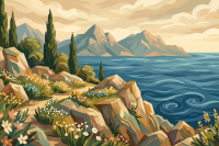 Cliffs and Sea