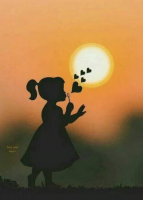 Little girl silhouette