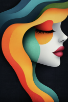 Abstract female portrait