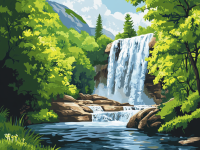 Forest waterfall