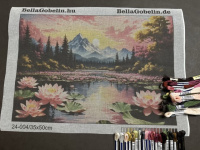 Water lilies in the mountain lake